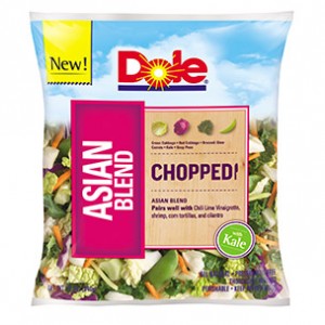 dole Asian blends. saves time chopping lettuces